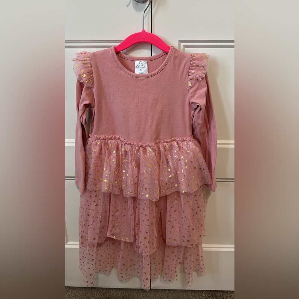 Pink Starry Kids Dress